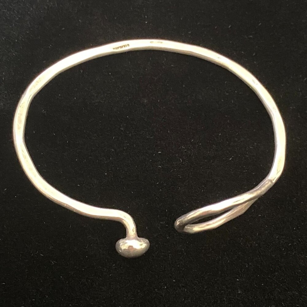 Solid Sterling Fishermans Loop Hook Bracelet - image 3